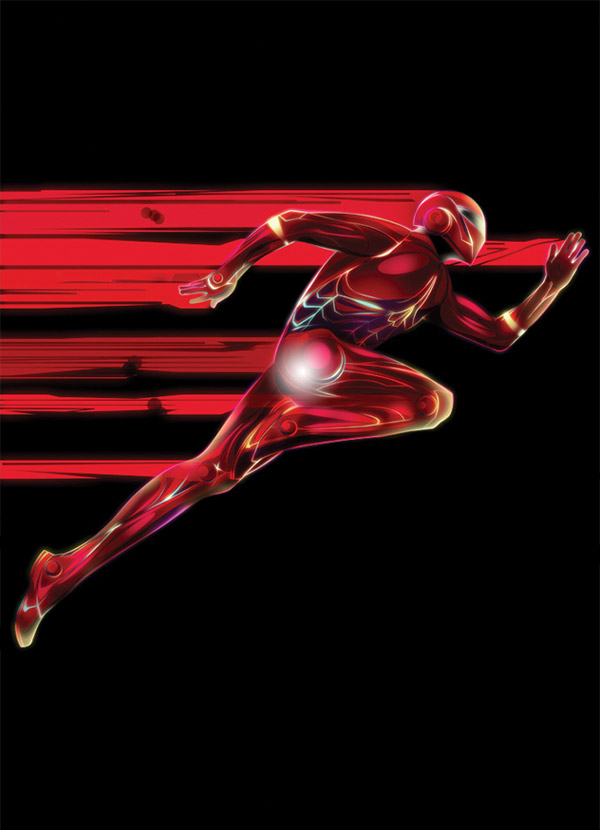 motion effects superhero illustration