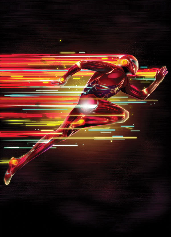 motion effects superhero illustration